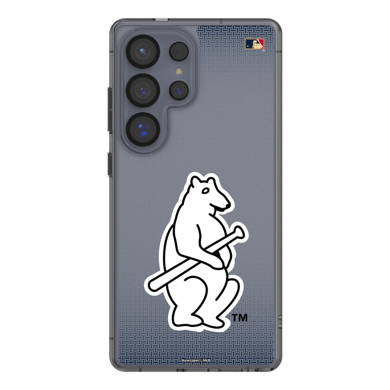 Chicago Cubs 1914 - Cooperstown Collection Linen Galaxy Clear Phone Case for Samsung Galaxy