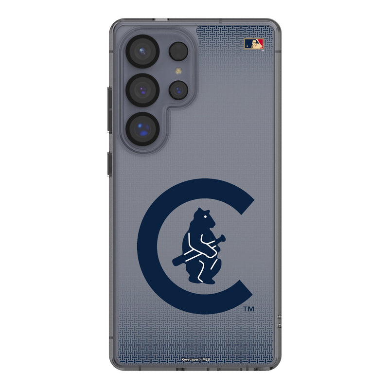 Chicago Cubs 1911-1912 - Cooperstown Collection Linen Galaxy Clear Phone Case for Samsung Galaxy