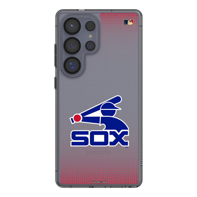 Chicago White Sox 1976-1981 - Cooperstown Collection Linen Galaxy Clear Phone Case for Samsung Galaxy