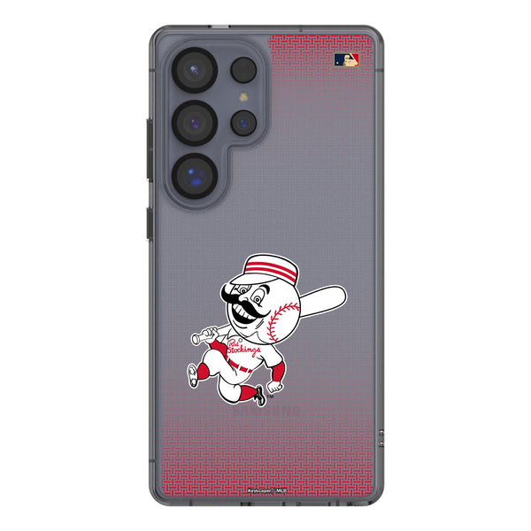 Cincinnati Reds 1953-1967 - Cooperstown Collection Linen Galaxy Clear Phone Case for Samsung Galaxy