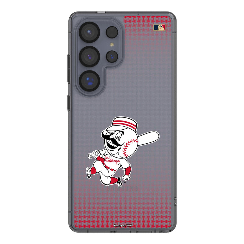 Cincinnati Reds 1953-1967 - Cooperstown Collection Linen Galaxy Clear Phone Case for Samsung Galaxy