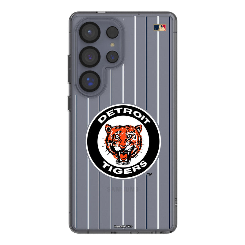 Detroit Tigers 1961-1963 - Cooperstown Collection Pinstripe Galaxy Clear Phone Case for Samsung Galaxy