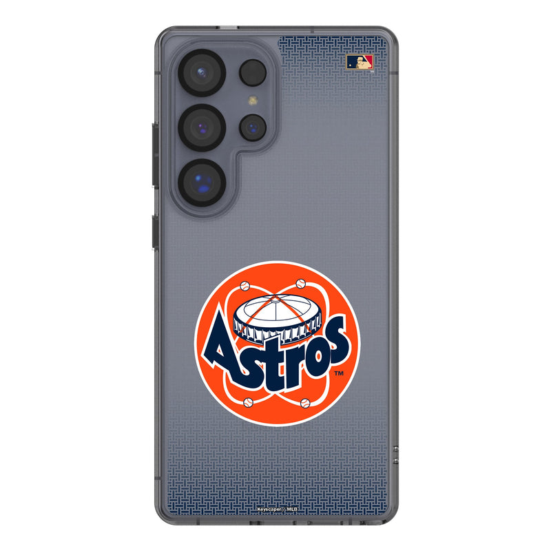 Houston Astros 1977-1993 - Cooperstown Collection Linen Galaxy Clear Phone Case for Samsung Galaxy