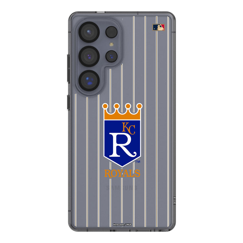 Kansas City Royals 1969-1978 - Cooperstown Collection Pinstripe Galaxy Clear Phone Case for Samsung Galaxy