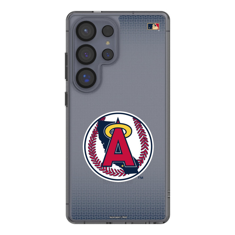 LA Angels 1986-1992 - Cooperstown Collection Linen Galaxy Clear Phone Case for Samsung Galaxy