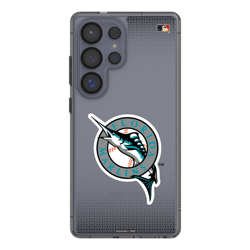 Miami Marlins 1993-2011 - Cooperstown Collection Linen Galaxy Clear Phone Case for Samsung Galaxy