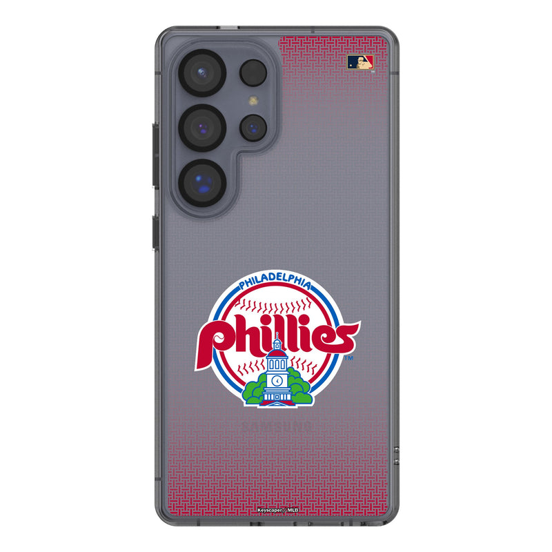 Philadelphia Phillies 1984-1991 - Cooperstown Collection Linen Galaxy Clear Phone Case for Samsung Galaxy