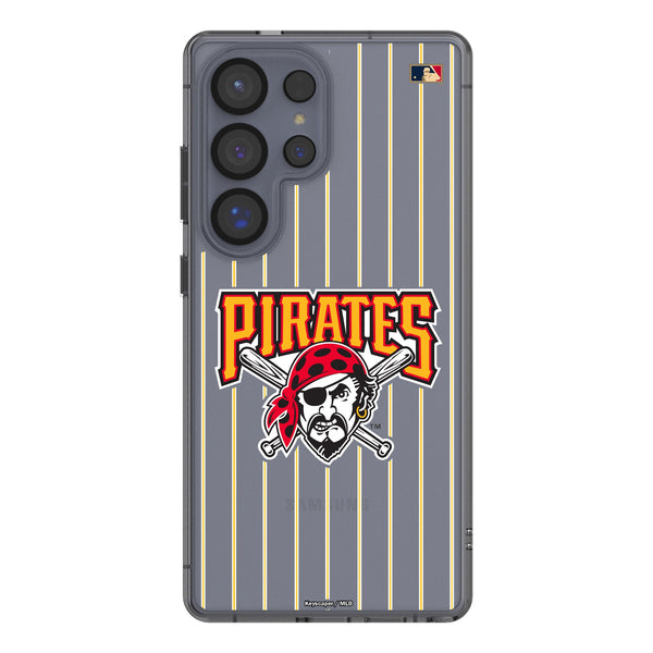 Pittsburgh Pirates 1997-2013 - Cooperstown Collection Pinstripe Galaxy Clear Phone Case for Samsung Galaxy