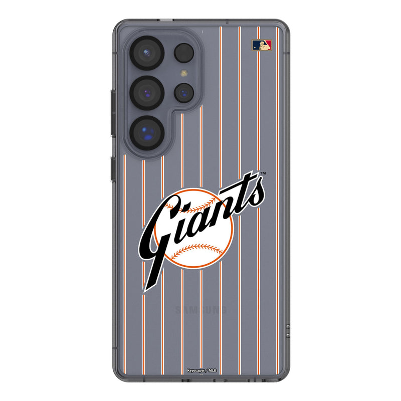 San Francisco Giants 1958-1967 - Cooperstown Collection Pinstripe Galaxy Clear Phone Case for Samsung Galaxy