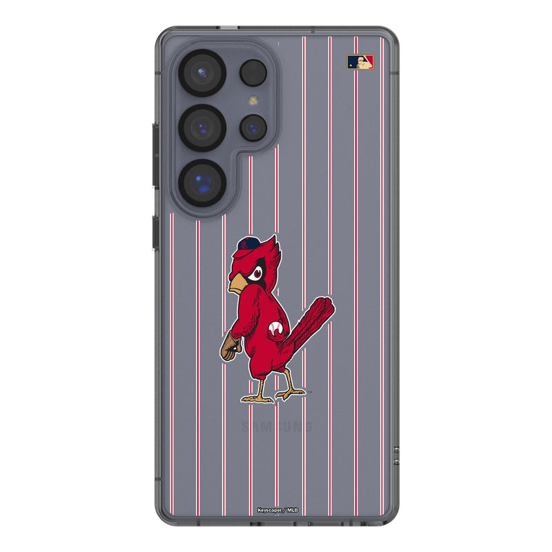 St Louis Cardinals 1950s - Cooperstown Collection Pinstripe Galaxy Clear Phone Case for Samsung Galaxy