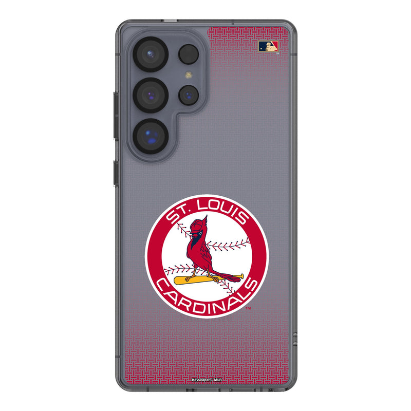 St Louis Cardinals 1966-1997 - Cooperstown Collection Linen Galaxy Clear Phone Case for Samsung Galaxy
