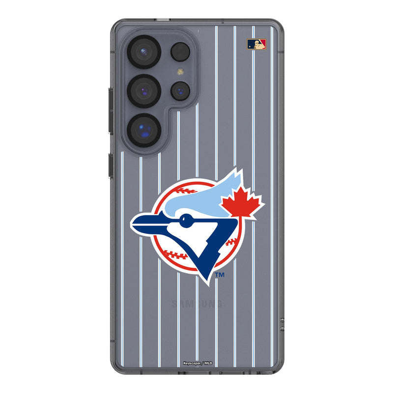 Toronto Blue Jays 1977-1988 - Cooperstown Collection Pinstripe Galaxy Clear Phone Case for Samsung Galaxy