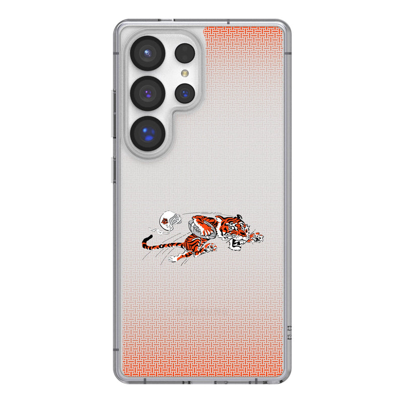 Cincinnati Bengals Historic Collection Linen Galaxy Clear Phone Case for Samsung Galaxy