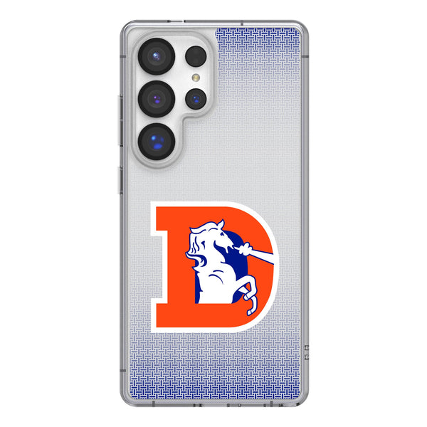 Denver Broncos 1993-1996 Historic Collection Linen Galaxy Clear Phone Case for Samsung Galaxy