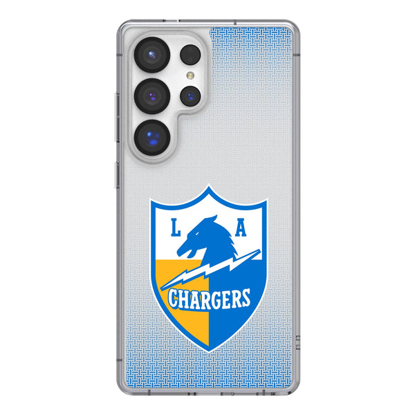 Los Angeles Chargers Historic Collection Linen Galaxy Clear Phone Case for Samsung Galaxy