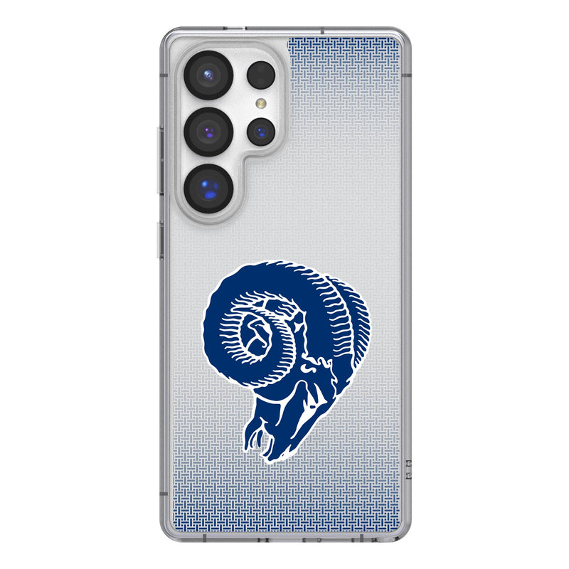 Los Angeles Rams Historic Collection Linen Galaxy Clear Phone Case for Samsung Galaxy