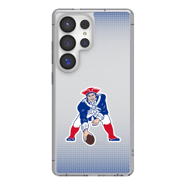New England Patriots Historic Collection Linen Galaxy Clear Phone Case for Samsung Galaxy