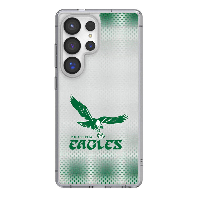 Philadelphia Eagles 1973-1995 Historic Collection Linen Galaxy Clear Phone Case for Samsung Galaxy