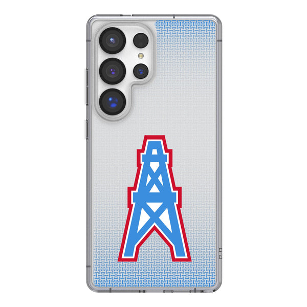 Houston Oilers Historic Collection Linen Galaxy Clear Phone Case for Samsung Galaxy