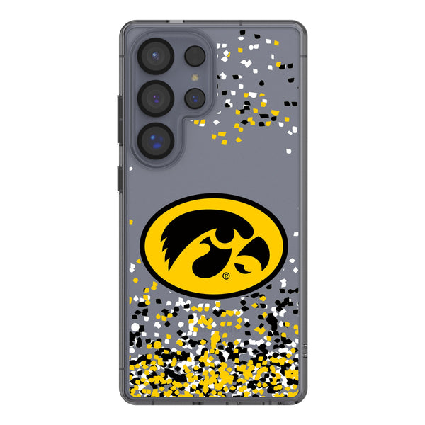 University of Iowa Hawkeyes Confetti Galaxy Clear Phone Case for Samsung Galaxy