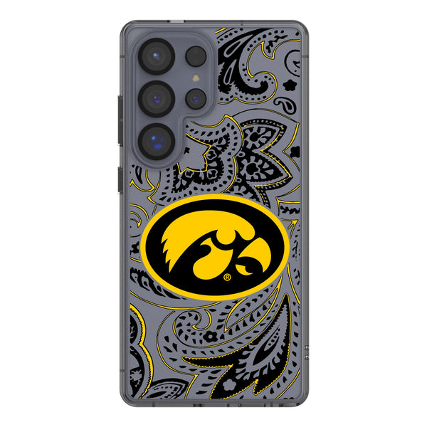 University of Iowa Hawkeyes Paisley Galaxy Clear Phone Case for Samsung Galaxy