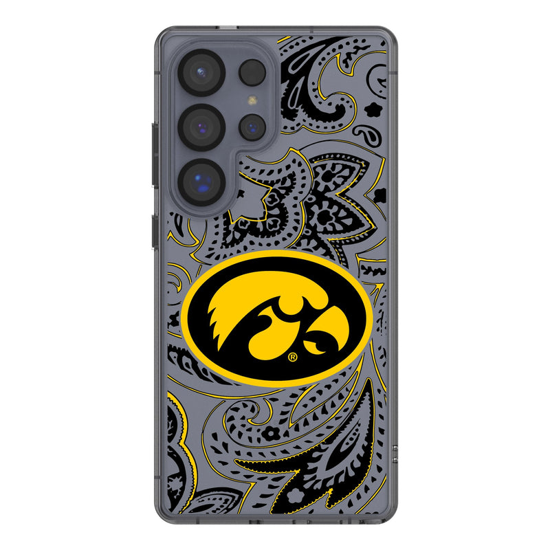 University of Iowa Hawkeyes Paisley Galaxy Clear Phone Case for Samsung Galaxy