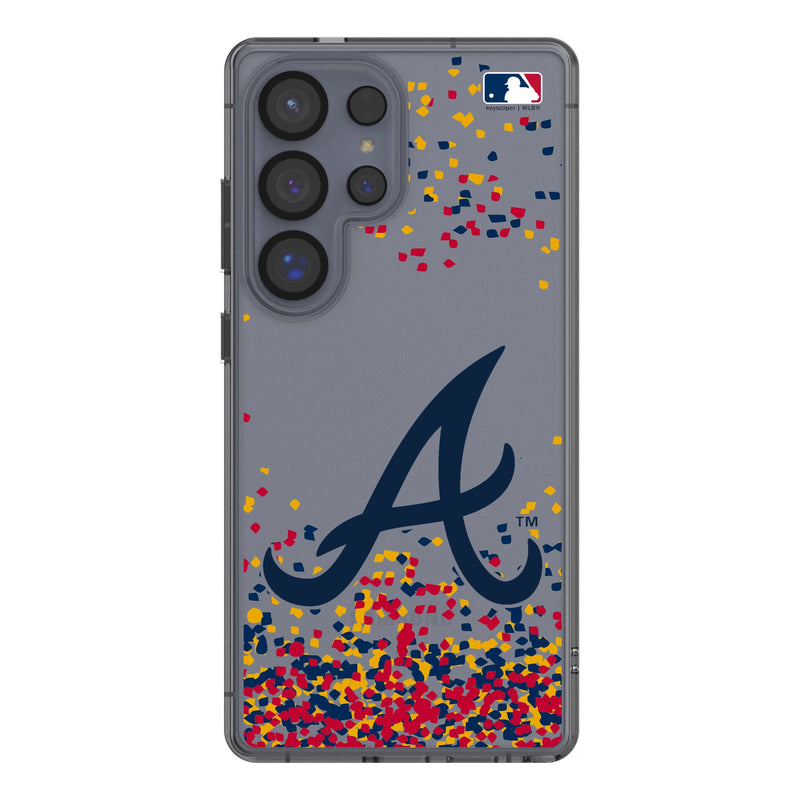 Atlanta Braves Confetti Galaxy Clear Phone Case for Samsung Galaxy