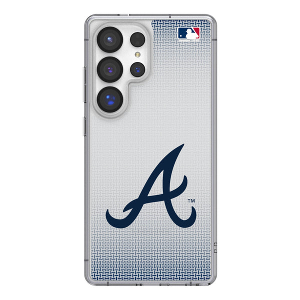 Atlanta Braves Linen Galaxy Clear Phone Case for Samsung Galaxy