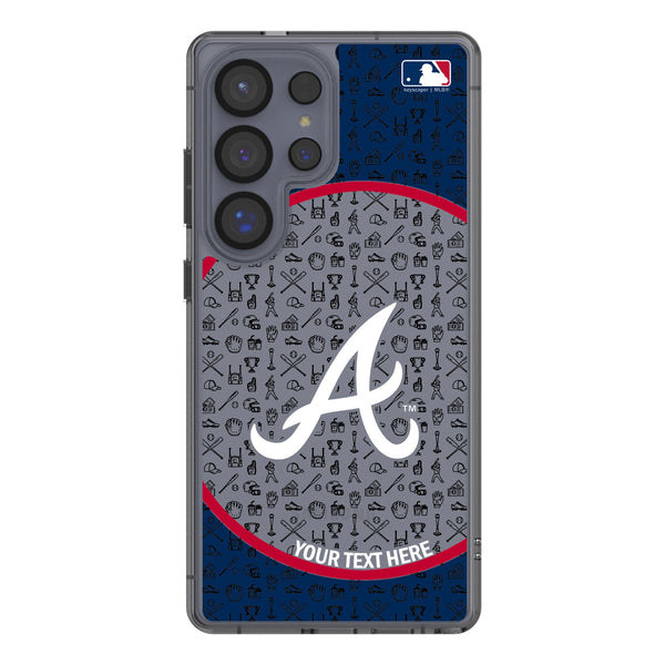 Atlanta Braves Personalized Circle Galaxy Clear Phone Case for Samsung Galaxy