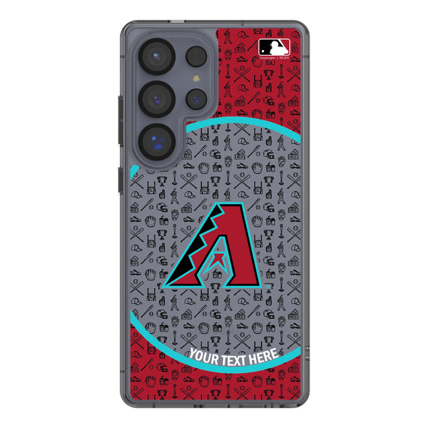 Arizona Diamondbacks Personalized Circle Galaxy Clear Phone Case for Samsung Galaxy