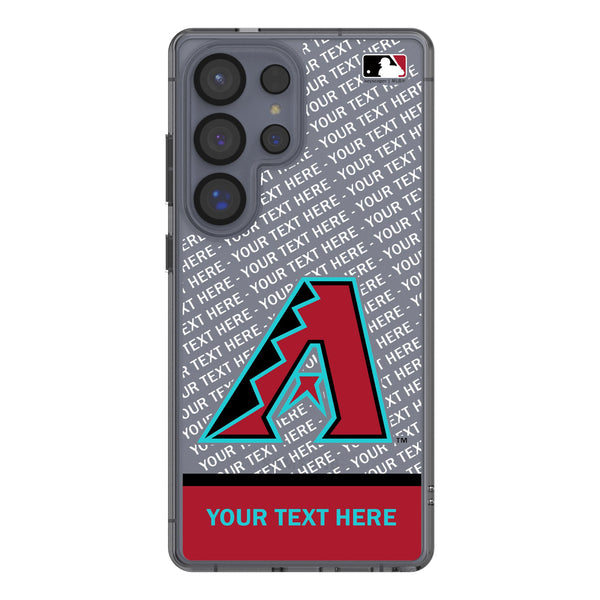 Arizona Diamondbacks Personalized EndZone Plus Galaxy Clear Phone Case for Samsung Galaxy