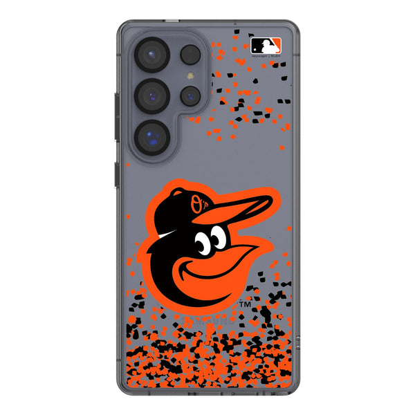 Baltimore Orioles Confetti Galaxy Clear Phone Case for Samsung Galaxy
