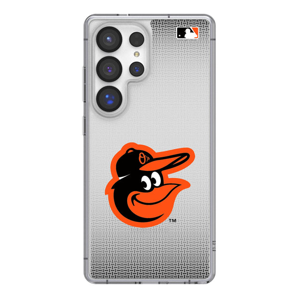 Baltimore Orioles Linen Galaxy Clear Phone Case for Samsung Galaxy