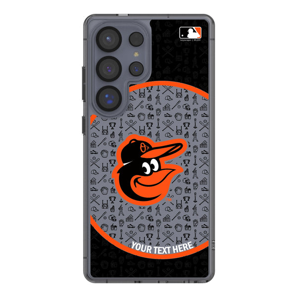 Baltimore Orioles Personalized Circle Galaxy Clear Phone Case for Samsung Galaxy