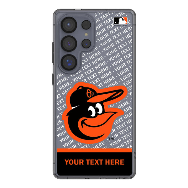 Baltimore Orioles Personalized EndZone Plus Galaxy Clear Phone Case for Samsung Galaxy