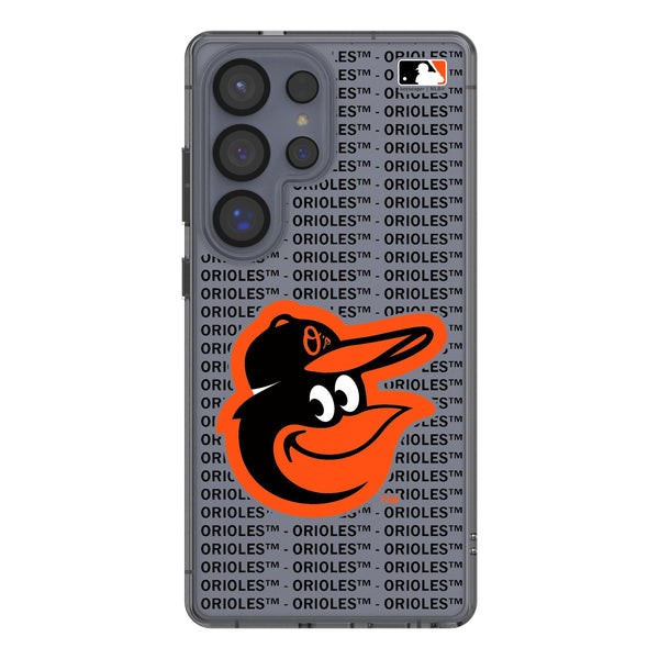 Baltimore Orioles Text Backdrop Galaxy Clear Phone Case for Samsung Galaxy