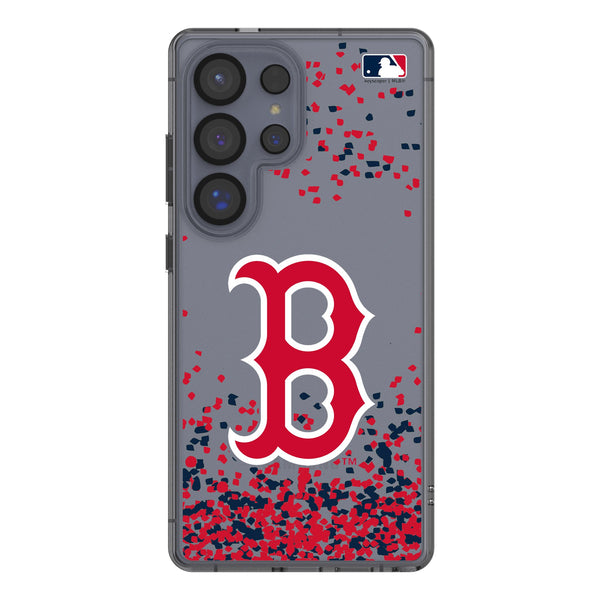 Boston Red Sox Confetti Galaxy Clear Phone Case for Samsung Galaxy