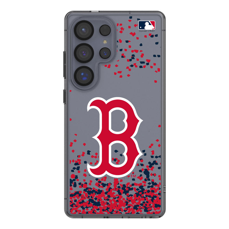 Boston Red Sox Confetti Galaxy Clear Phone Case for Samsung Galaxy