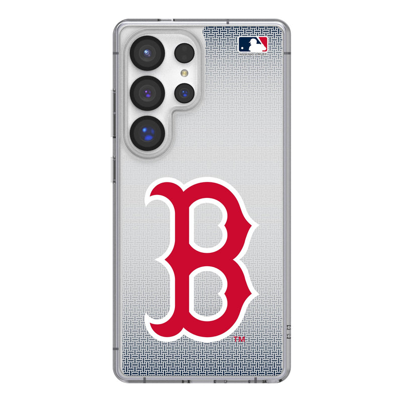 Boston Red Sox Linen Galaxy Clear Phone Case for Samsung Galaxy