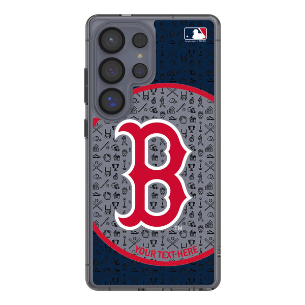 Boston Red Sox Personalized Circle Galaxy Clear Phone Case for Samsung Galaxy