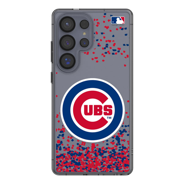 Chicago Cubs Confetti Galaxy Clear Phone Case for Samsung Galaxy