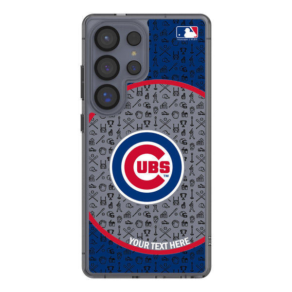 Chicago Cubs Personalized Circle Galaxy Clear Phone Case for Samsung Galaxy