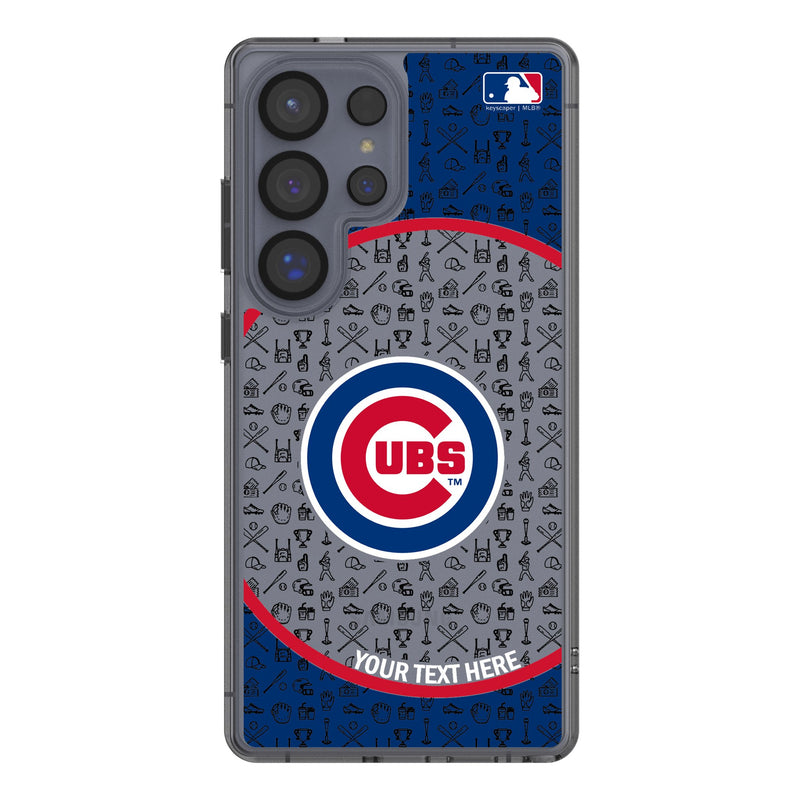 Chicago Cubs Personalized Circle Galaxy Clear Phone Case for Samsung Galaxy