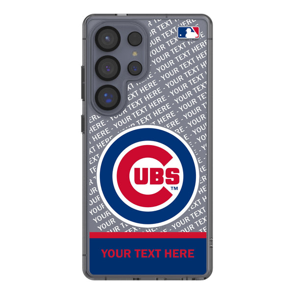 Chicago Cubs Personalized EndZone Plus Galaxy Clear Phone Case for Samsung Galaxy