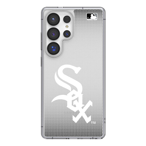 Chicago White Sox Linen Galaxy Clear Phone Case for Samsung Galaxy
