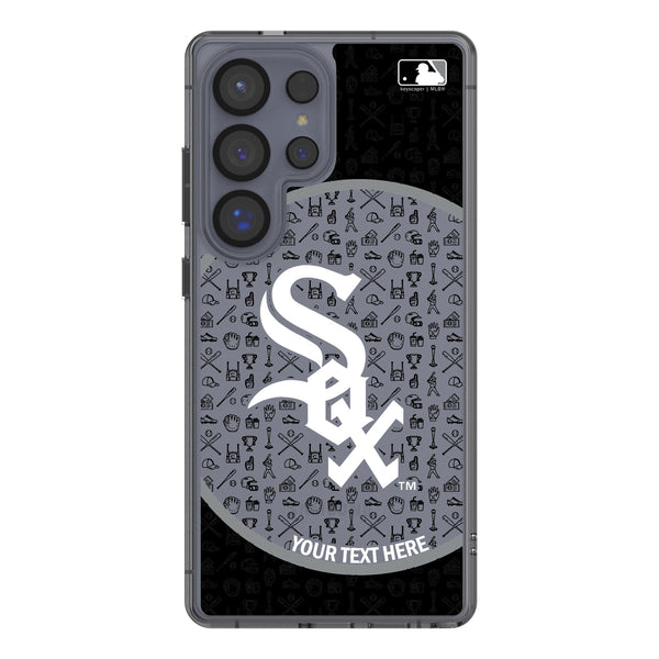 Chicago White Sox Personalized Circle Galaxy Clear Phone Case for Samsung Galaxy