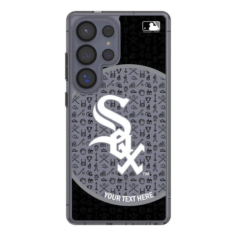 Chicago White Sox Personalized Circle Galaxy Clear Phone Case for Samsung Galaxy