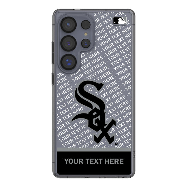 Chicago White Sox Personalized EndZone Plus Galaxy Clear Phone Case for Samsung Galaxy
