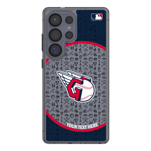 Cleveland Guardians Personalized Circle Galaxy Clear Phone Case for Samsung Galaxy