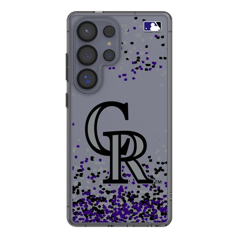 Colorado Rockies Confetti Galaxy Clear Phone Case for Samsung Galaxy